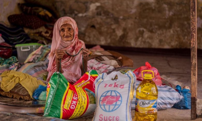 Bénéficiaire du kit alimentaire à Dar Naïm/ Crédit photo: Lamine Sy