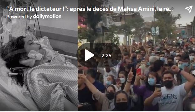 Vidéo En Images La Révolte En Iran Après Le Décès De Mahsa Amini Kassataya Mauritanie 3061